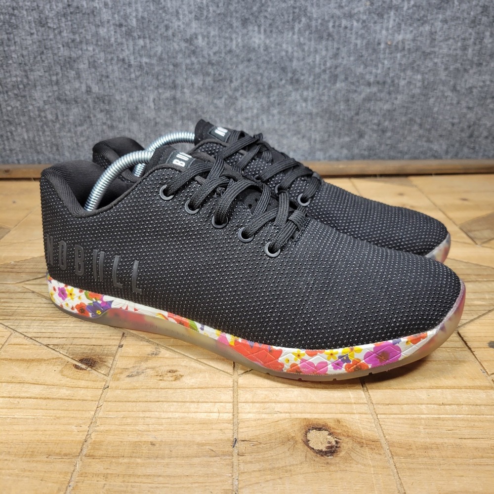 NOBULL Outwork Training‎ Shoes Black Daisy Floral Men's 10.5 (Women's 12)